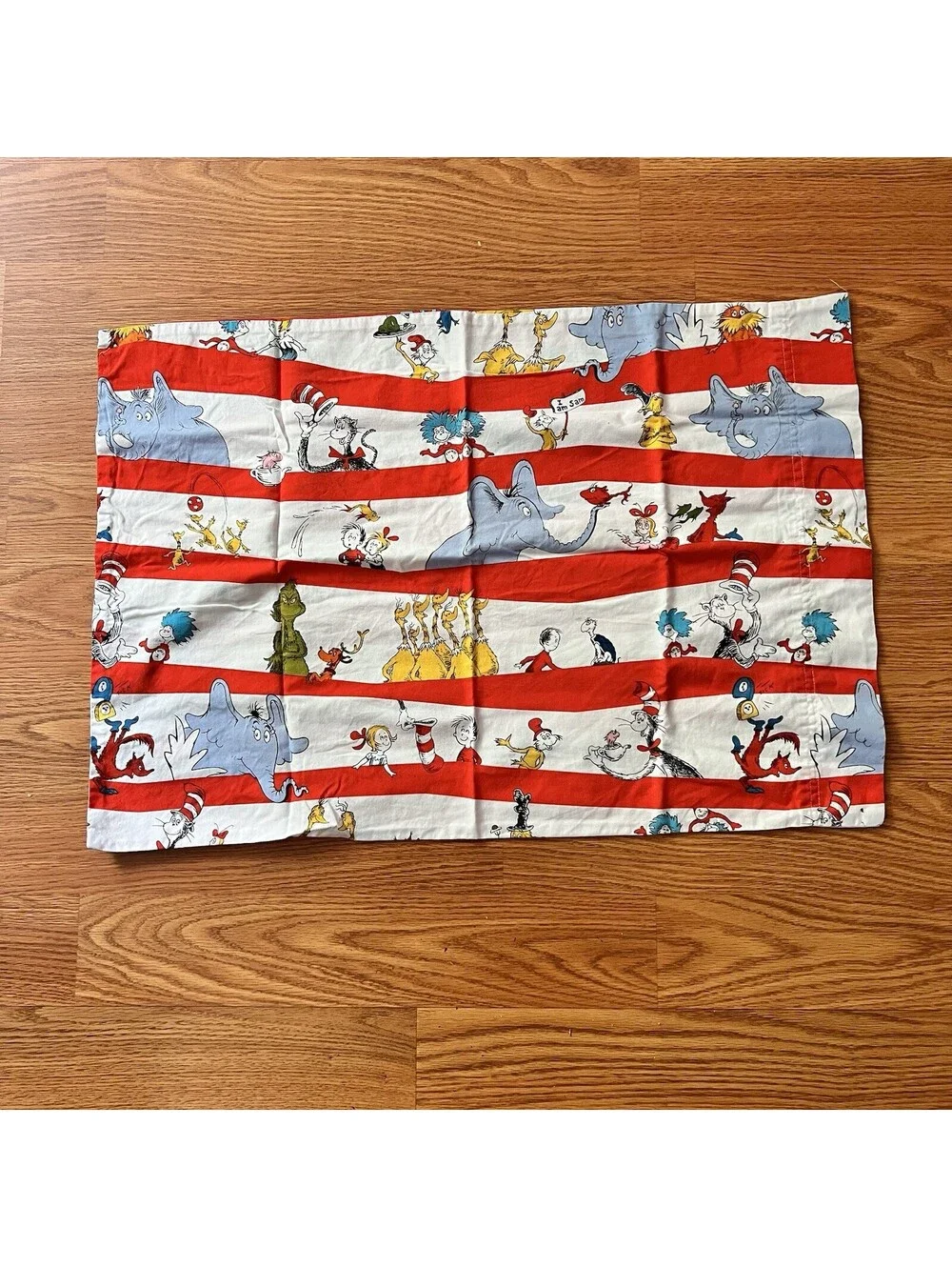 Dr. Seuss Robert Kaufman Cotton Pillow Case With Various Characters 27x19 inches